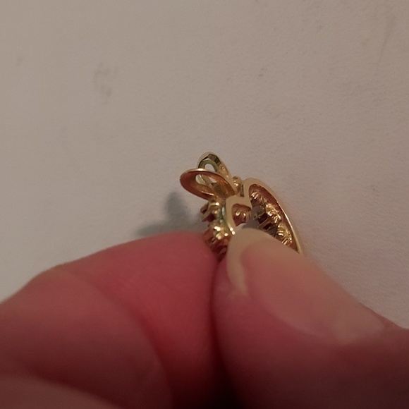 Heart Shaped Ruby & Diamond Gold Pendant - Picture 6 of 8